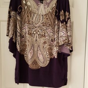 Alfani Purple Paisley Print Top
